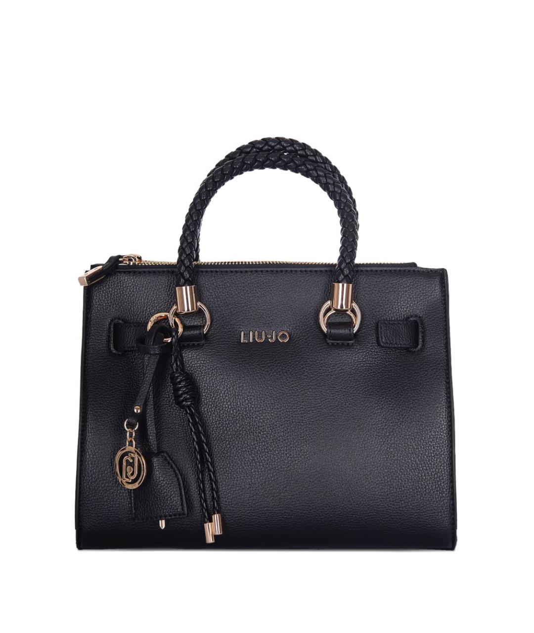 LIU JO Черная сумка с короткими ручками из искусственной кожи, фото 1