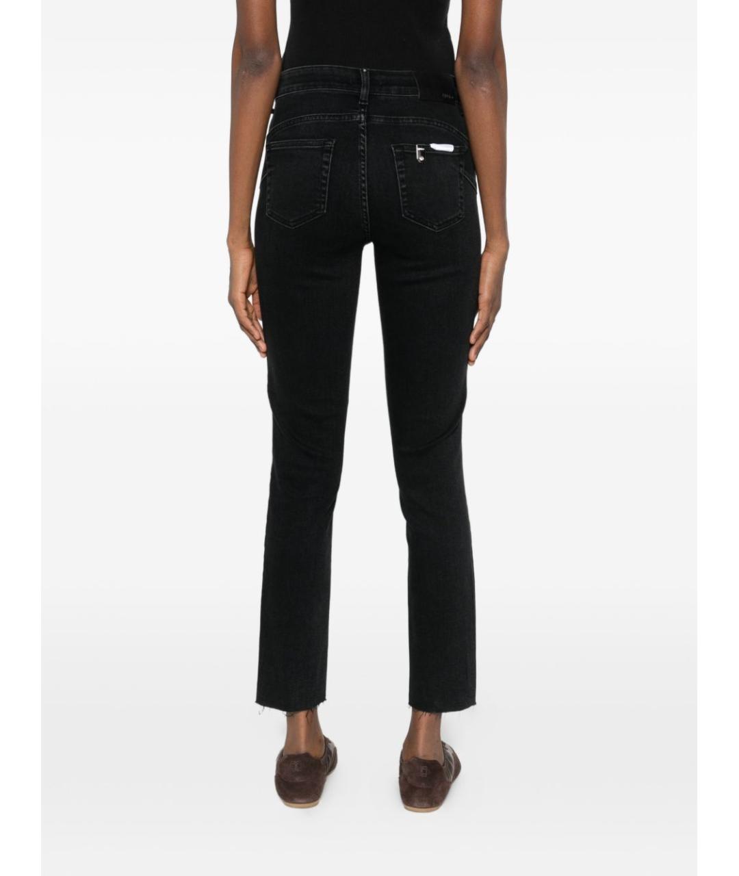 LIU JO Черные хлопковые прямые джинсы, фото 4