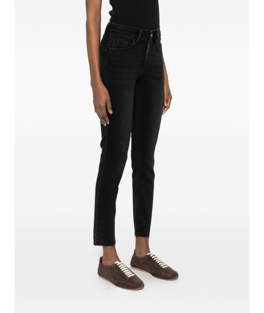 LIU JO Черные хлопковые прямые джинсы, фото 3