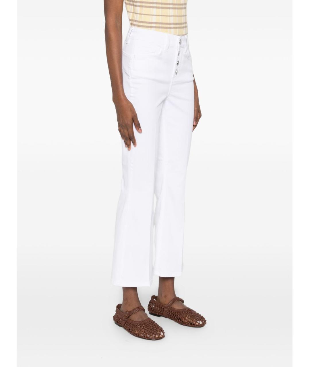 LIU JO Белые хлопковые прямые джинсы, фото 2