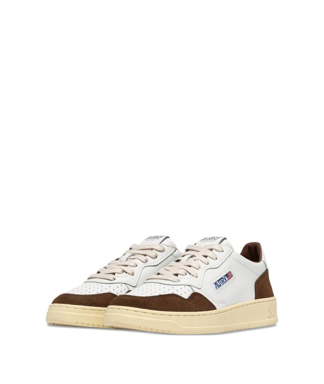 AUTRY Белые кожаные низкие кроссовки / кеды, фото 2