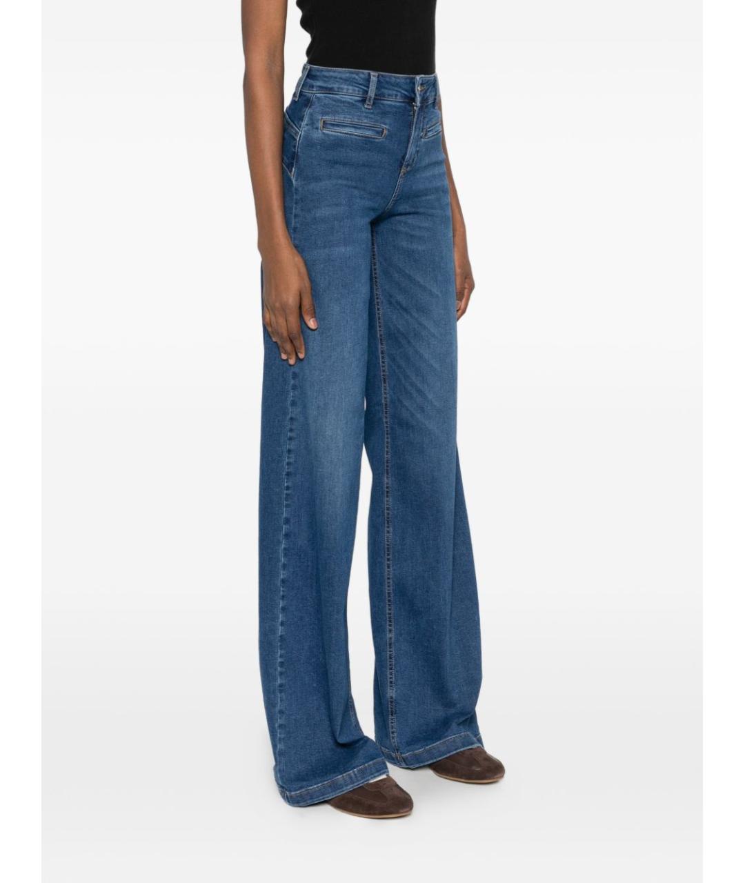 LIU JO Синие хлопковые прямые джинсы, фото 4