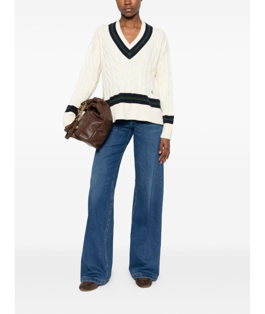 LIU JO Синие хлопковые прямые джинсы, фото 2