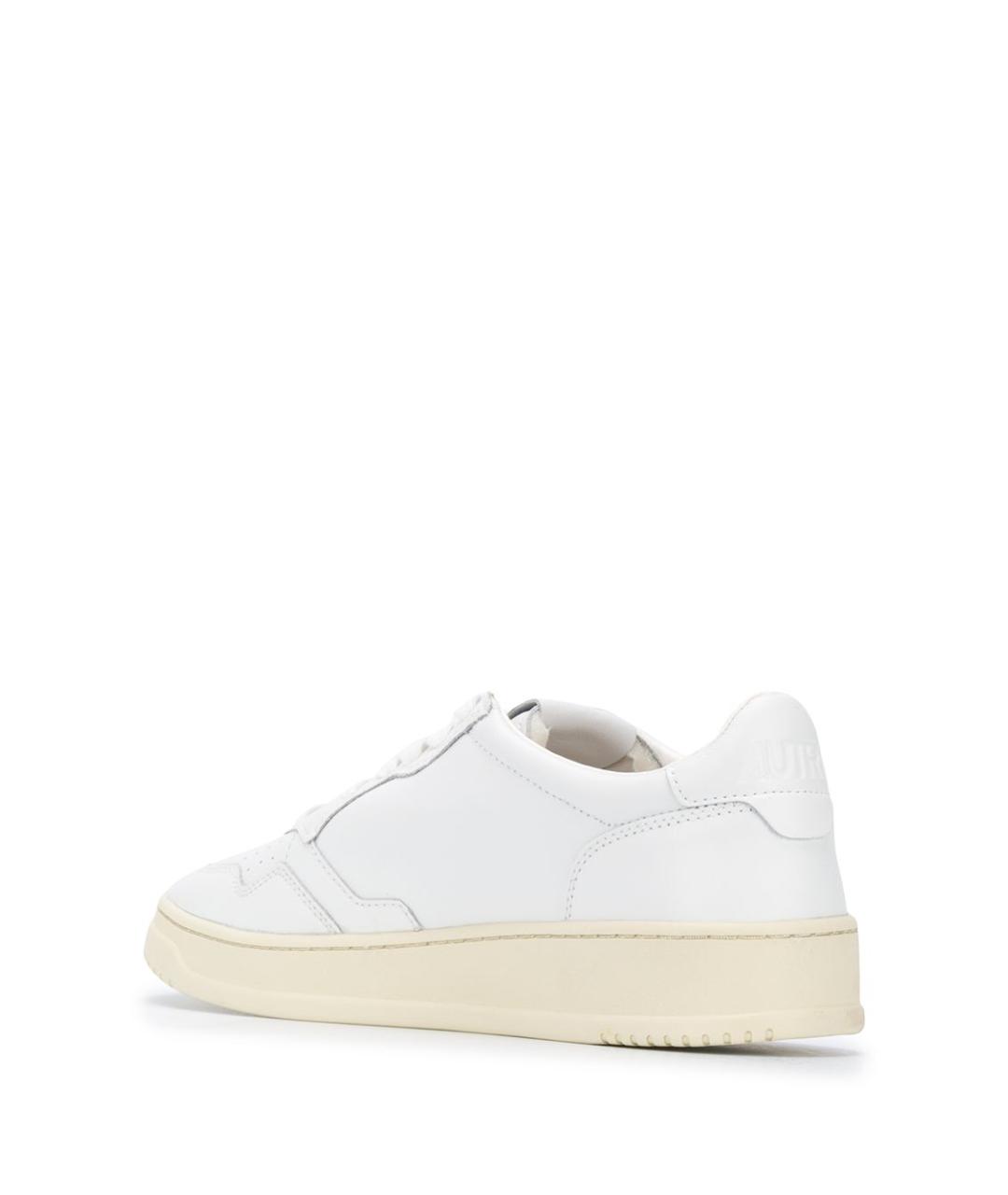 AUTRY Белые кожаные низкие кроссовки / кеды, фото 3