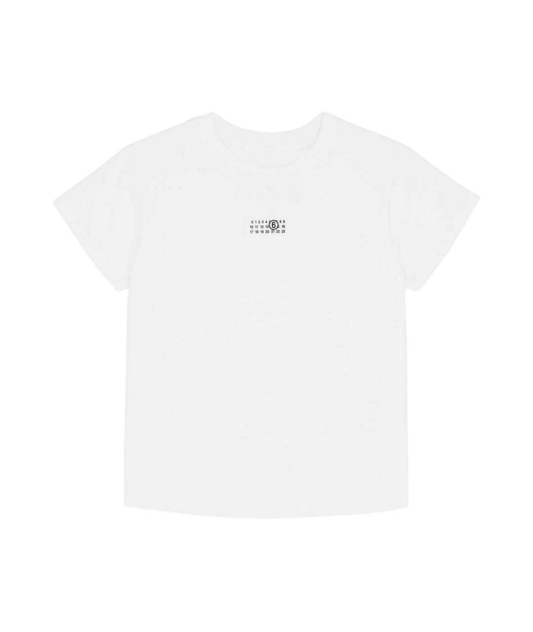 MM6 MAISON MARGIELA Белая хлопковая футболка, фото 1