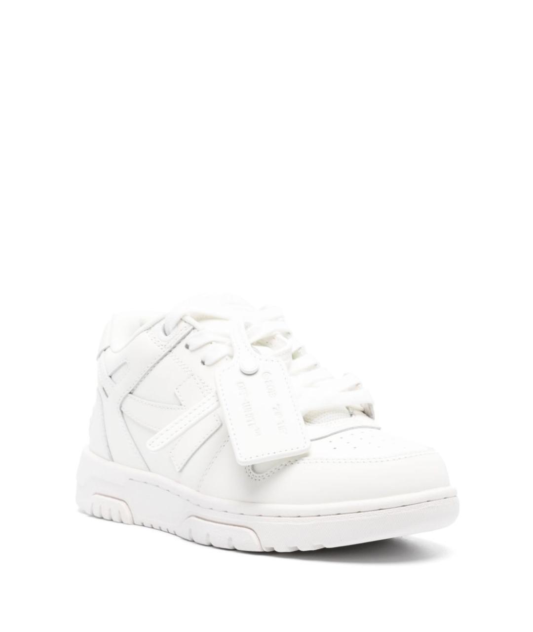 OFF-WHITE Белые кожаные кеды, фото 3