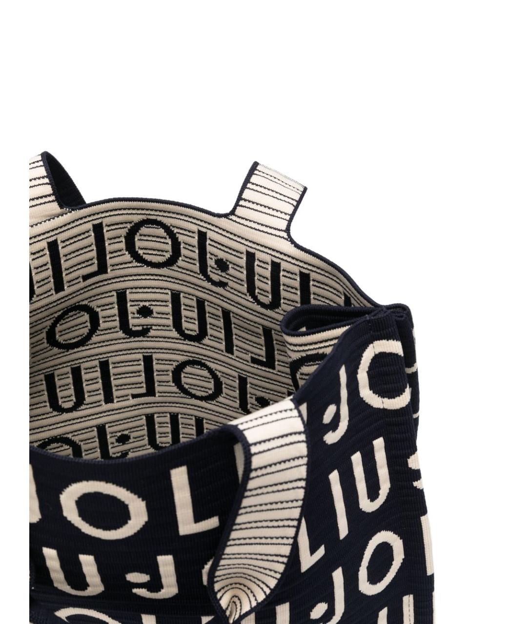 LIU JO Синяя тканевая сумка тоут, фото 4