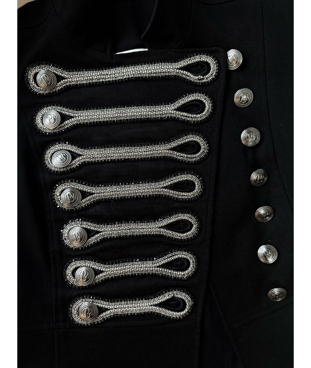 PIERRE BALMAIN Черный хлопковый жакет/пиджак, фото 4