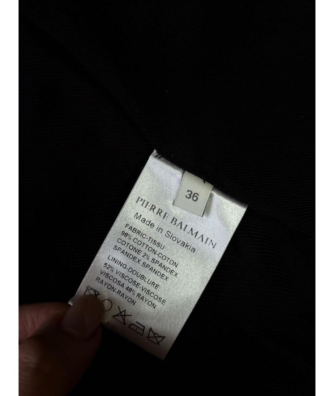 PIERRE BALMAIN Черный хлопковый жакет/пиджак, фото 8