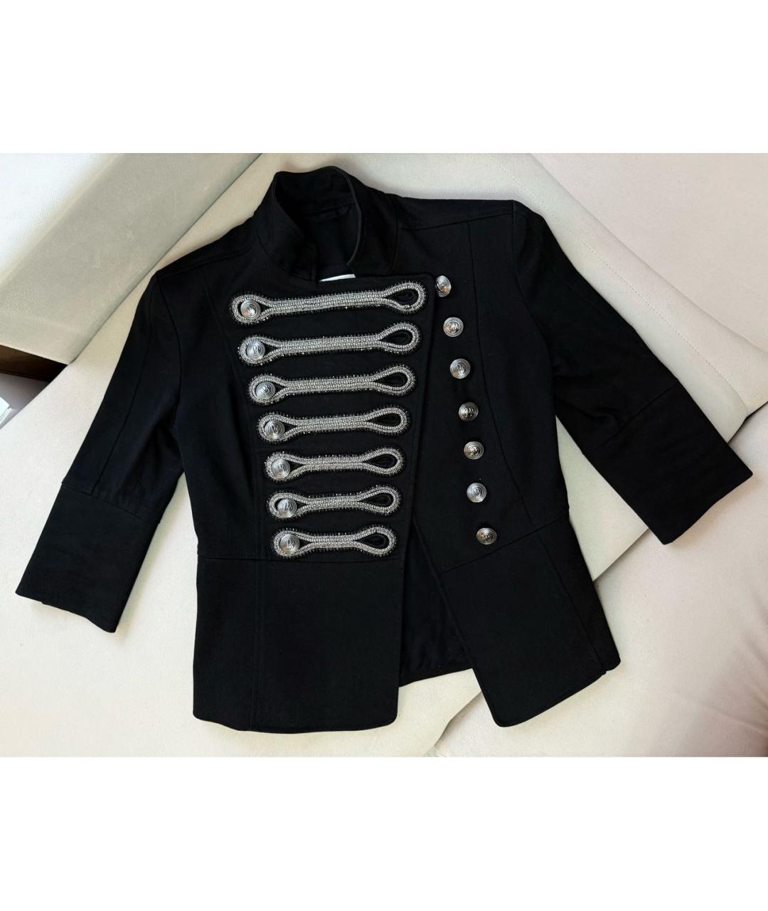 PIERRE BALMAIN Черный хлопковый жакет/пиджак, фото 2