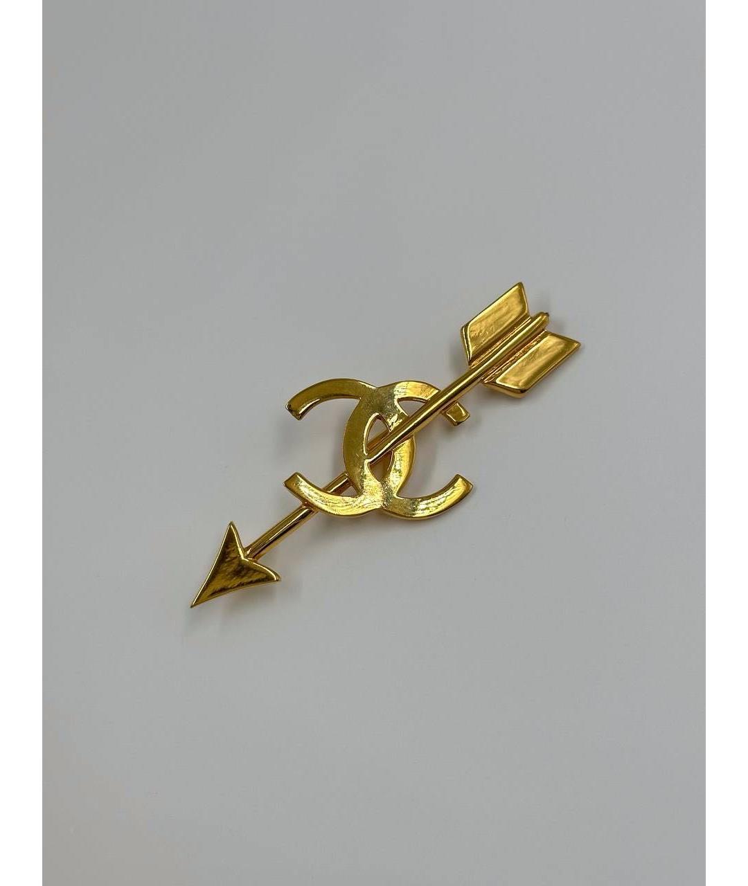 CHANEL Золотая позолоченная булавка / брошь, фото 7