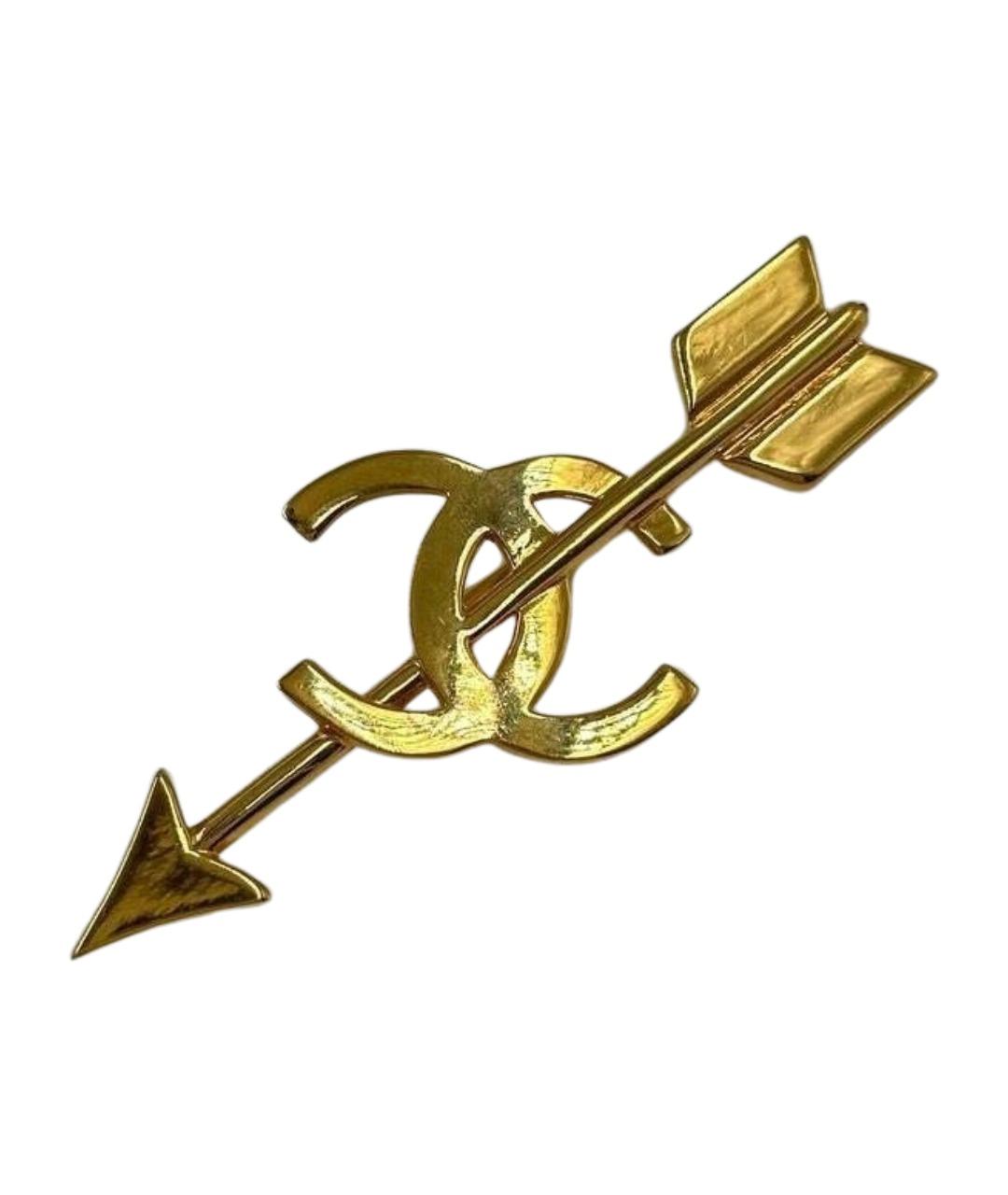 CHANEL Золотая позолоченная булавка / брошь, фото 1