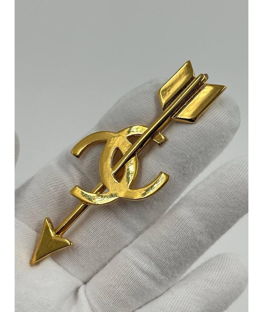 CHANEL Золотая позолоченная булавка / брошь, фото 4