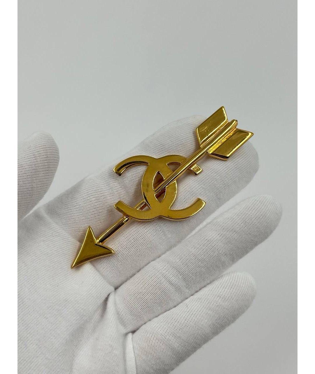 CHANEL Золотая позолоченная булавка / брошь, фото 2