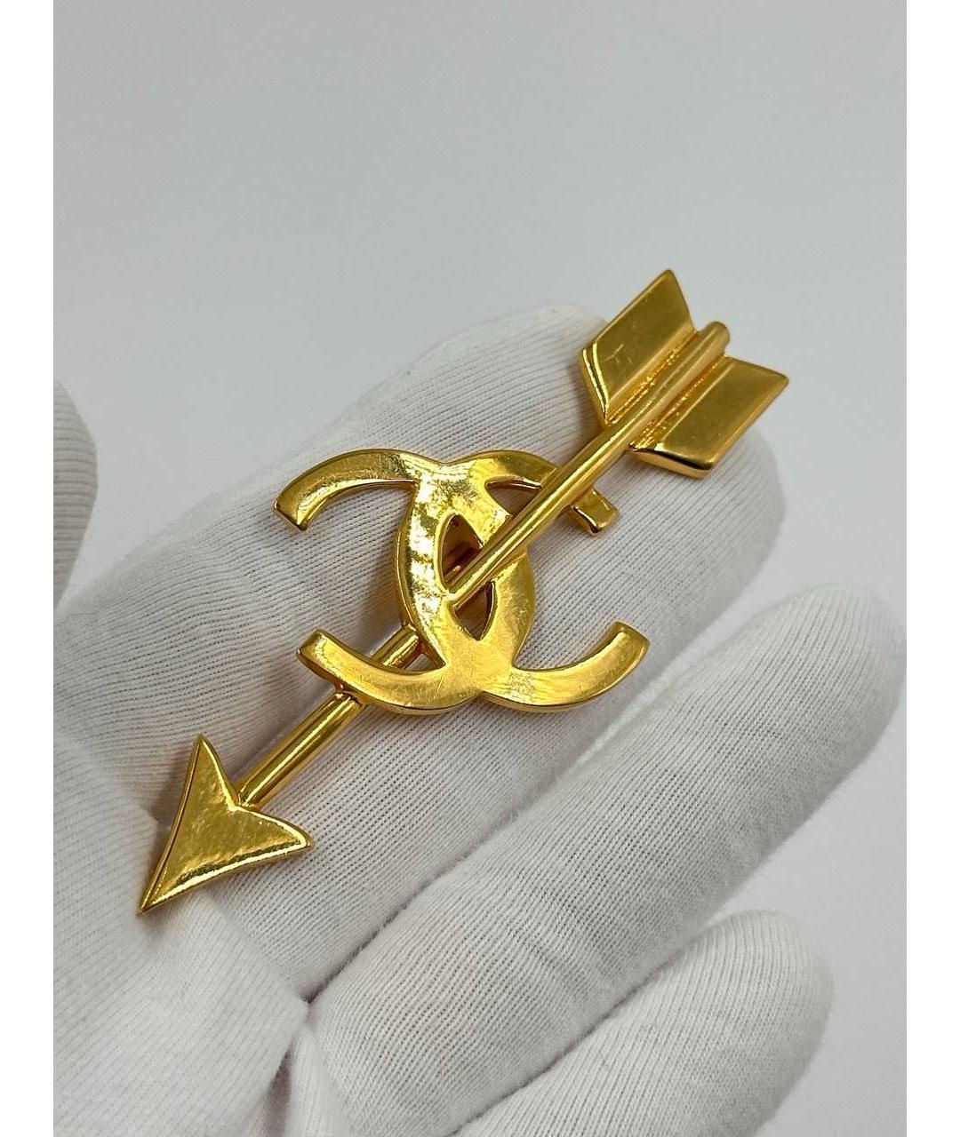 CHANEL Золотая позолоченная булавка / брошь, фото 3