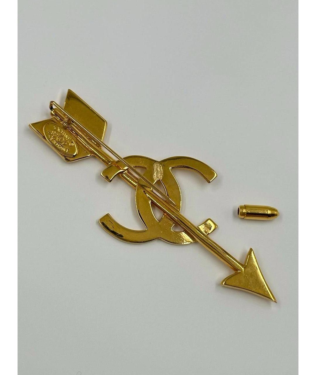 CHANEL Золотая позолоченная булавка / брошь, фото 6
