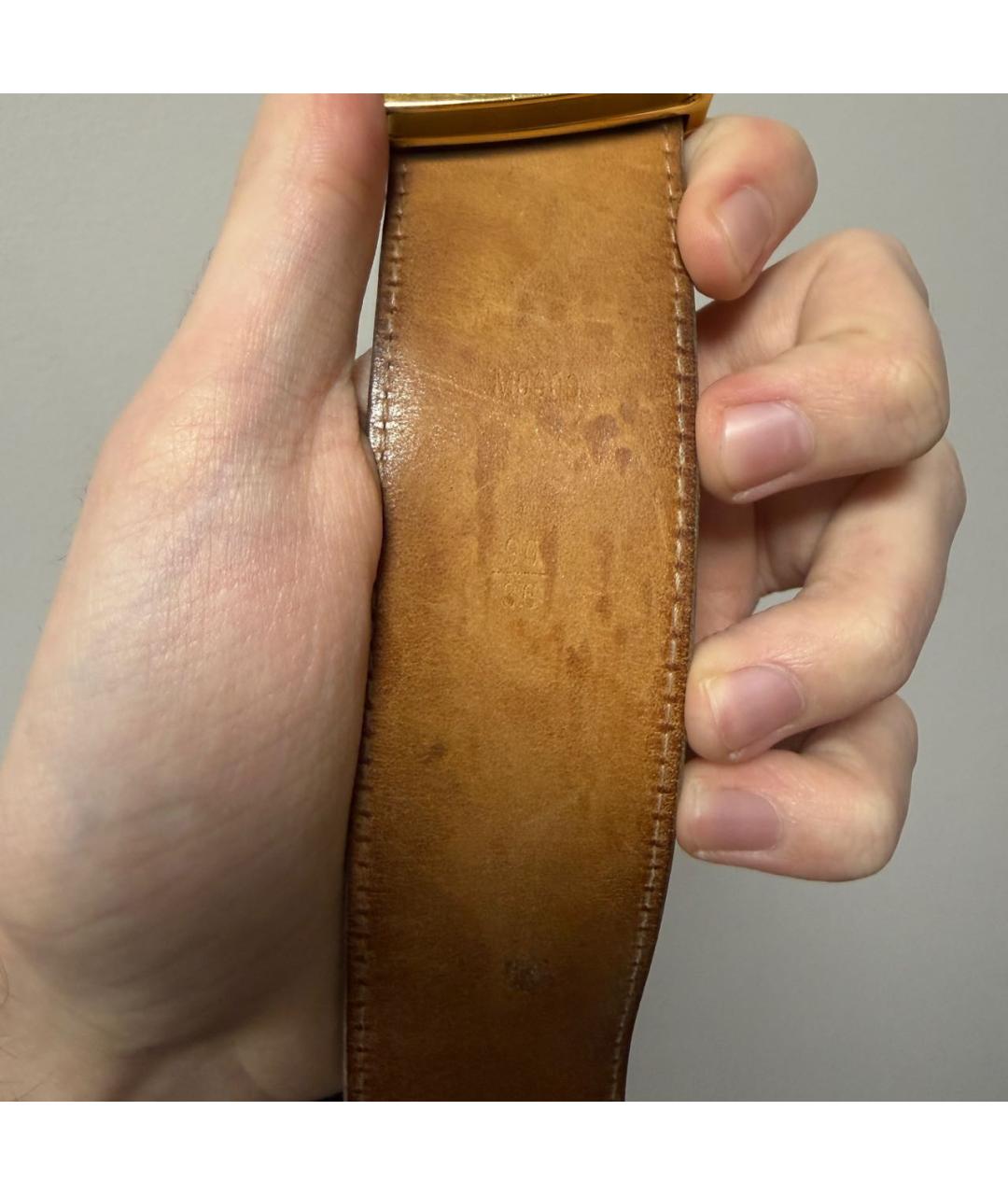LOUIS VUITTON Бежевый ремень, фото 5