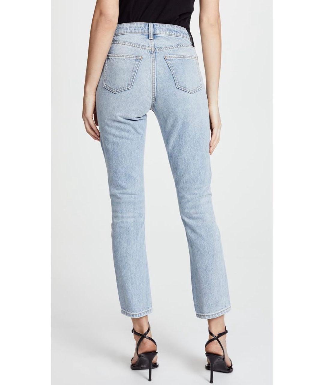 ALEXANDER WANG Голубые хлопковые джинсы слим, фото 7