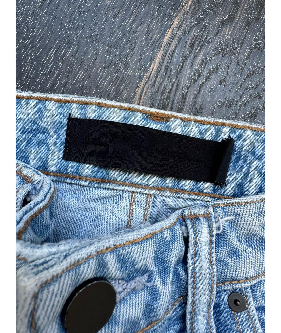 ALEXANDER WANG Голубые хлопковые джинсы слим, фото 4