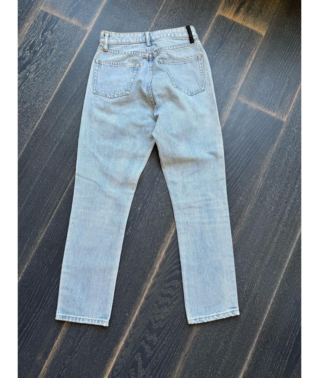 ALEXANDER WANG Голубые хлопковые джинсы слим, фото 3