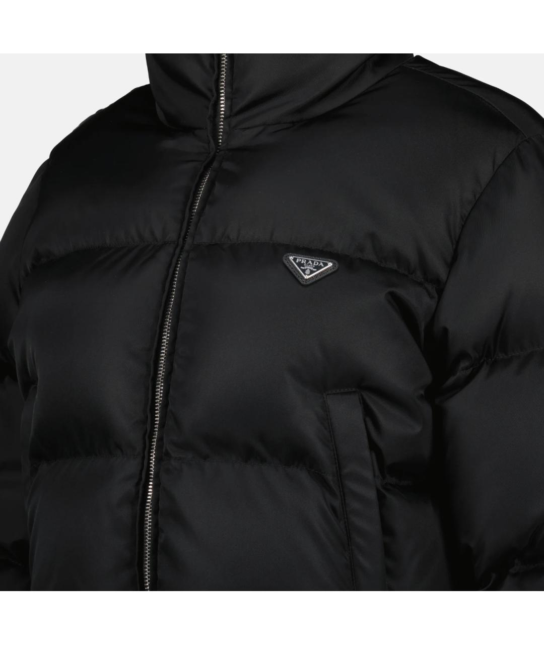 PRADA Черный полиамидовый пуховик, фото 3