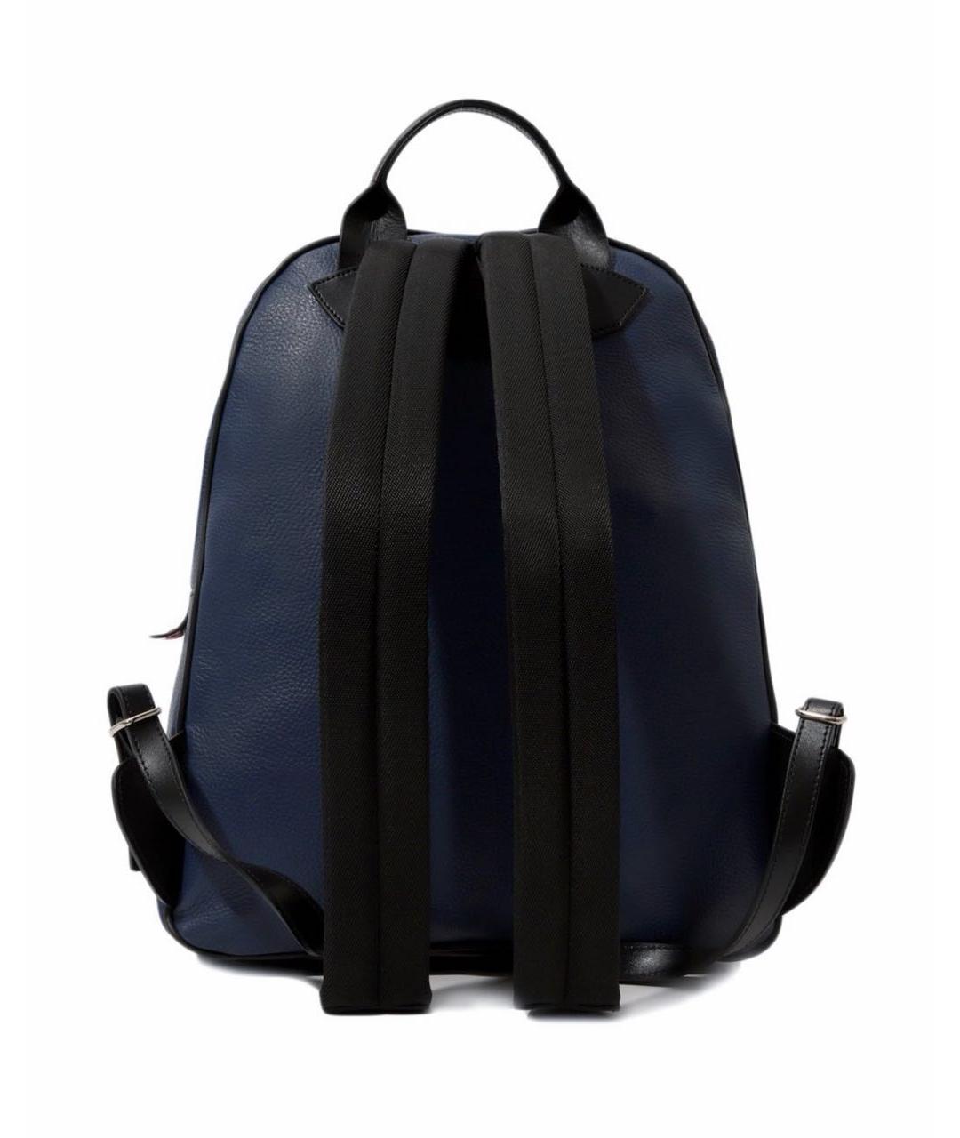 KITON Синий кожаный рюкзак, фото 6