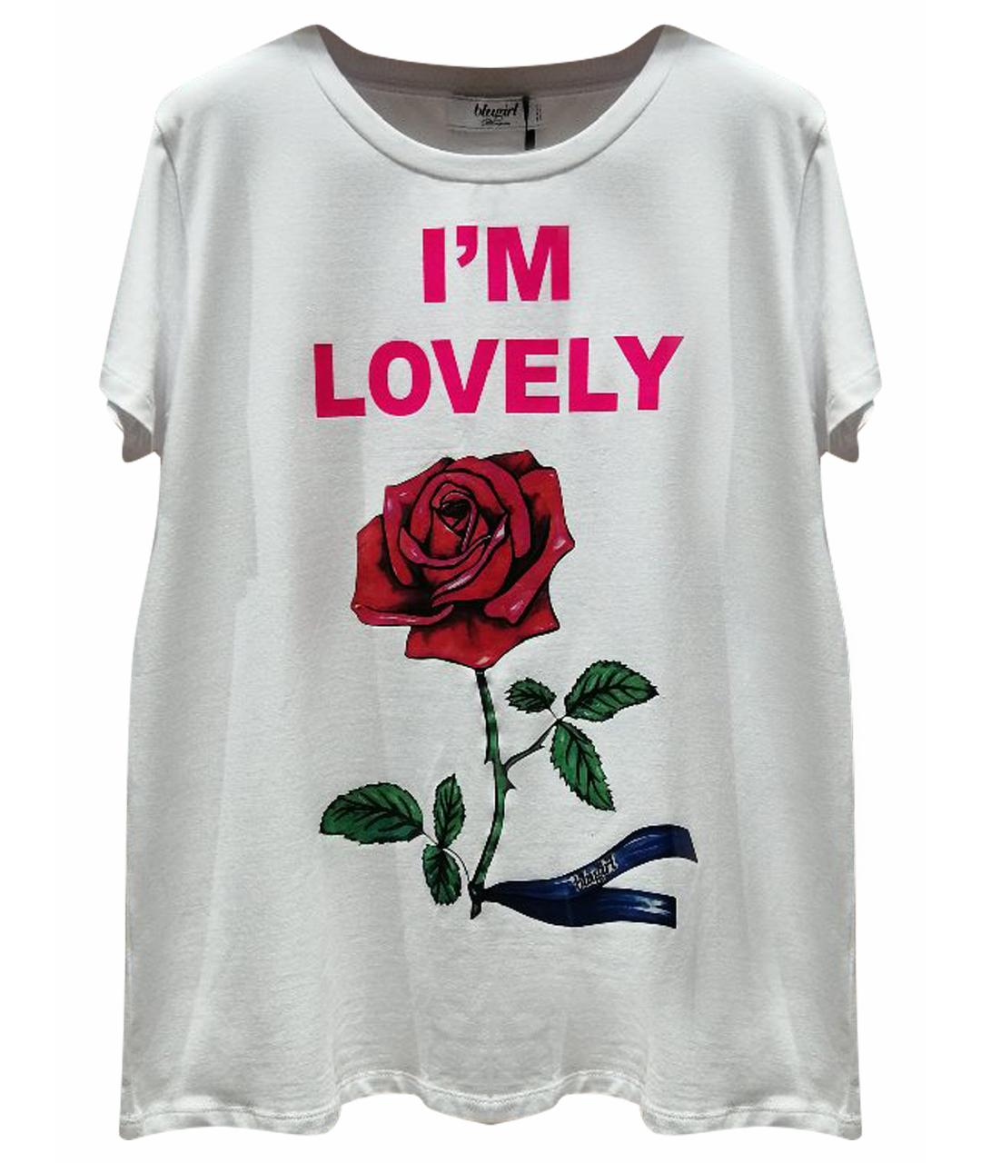 BLUGIRL Белая хлопковая футболка, фото 1