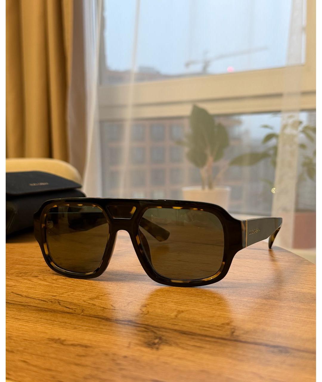 DOLCE&GABBANA Черные пластиковые солнцезащитные очки, фото 8