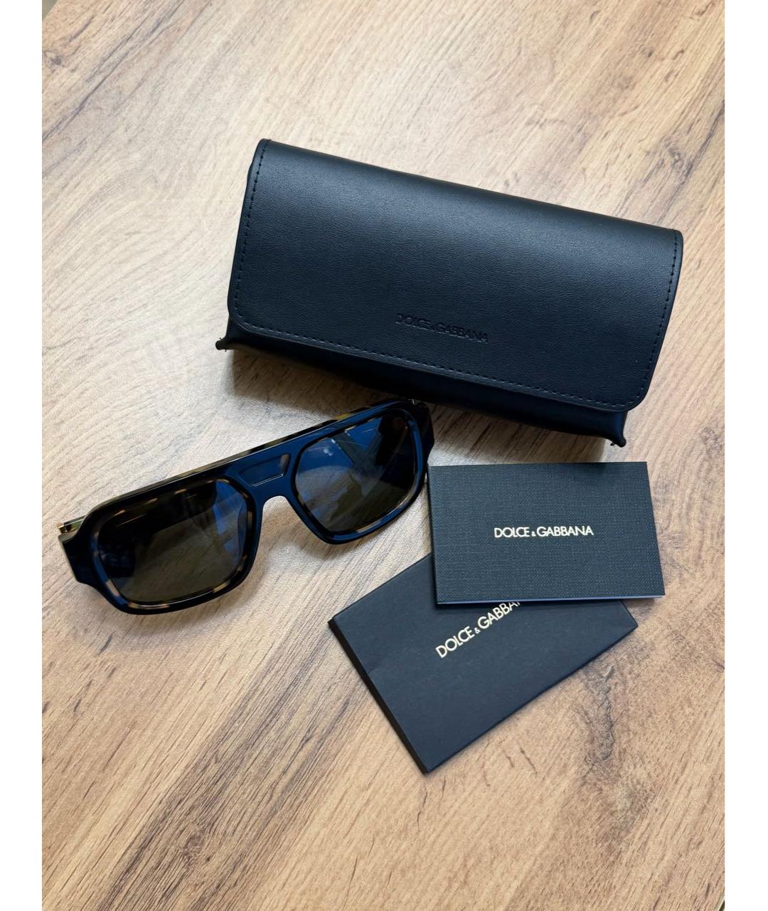 DOLCE&GABBANA Черные пластиковые солнцезащитные очки, фото 4