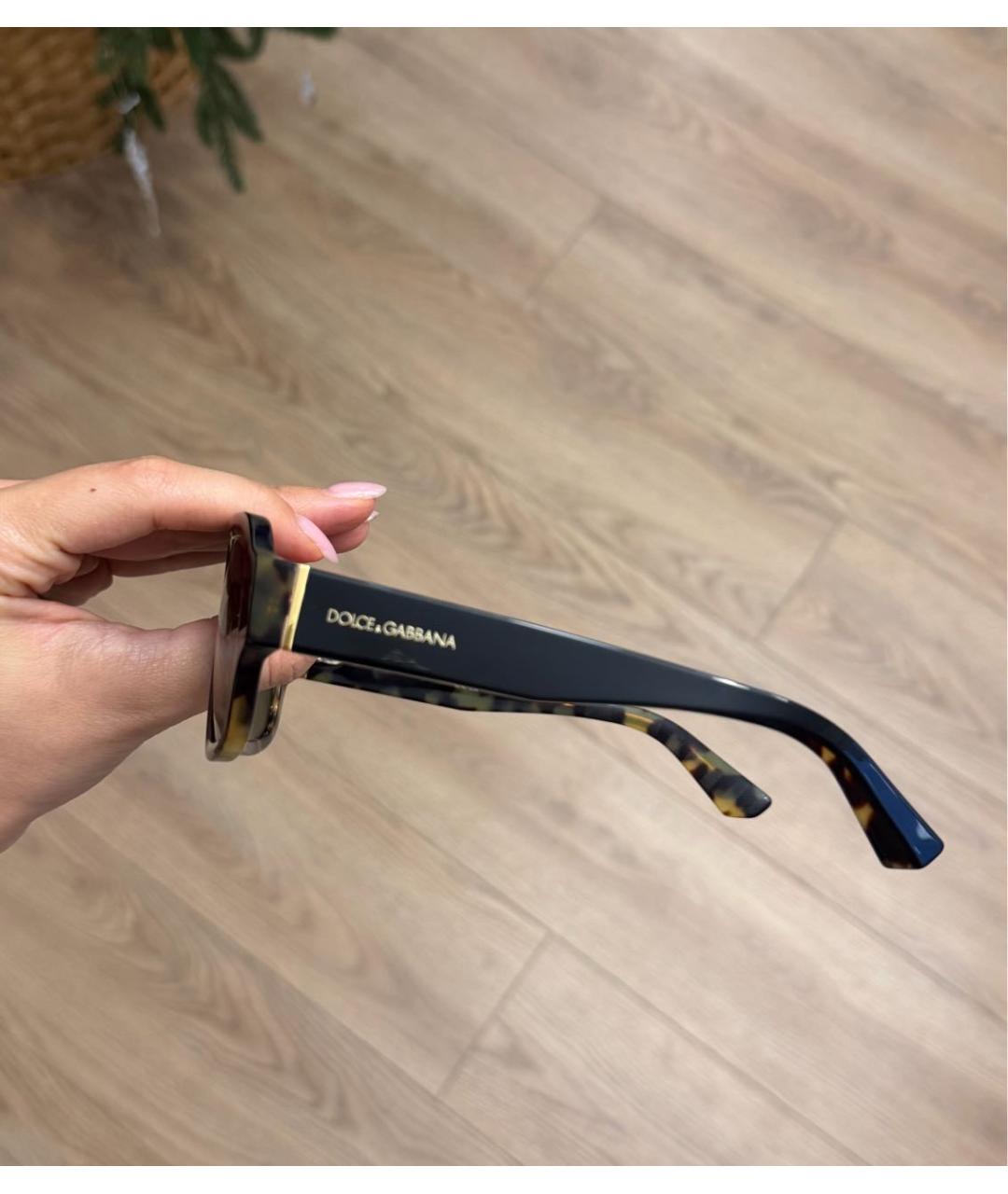 DOLCE&GABBANA Черные пластиковые солнцезащитные очки, фото 3