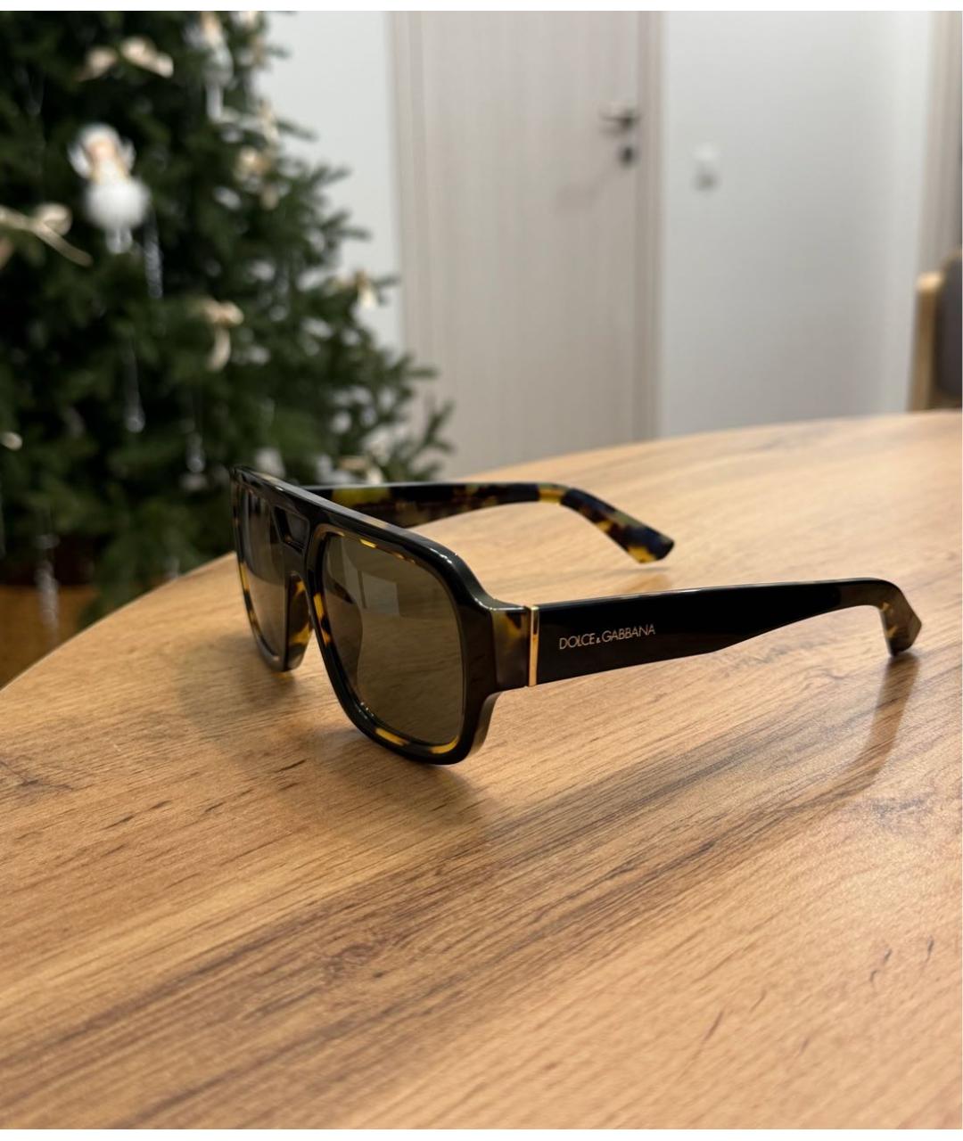 DOLCE&GABBANA Черные пластиковые солнцезащитные очки, фото 2