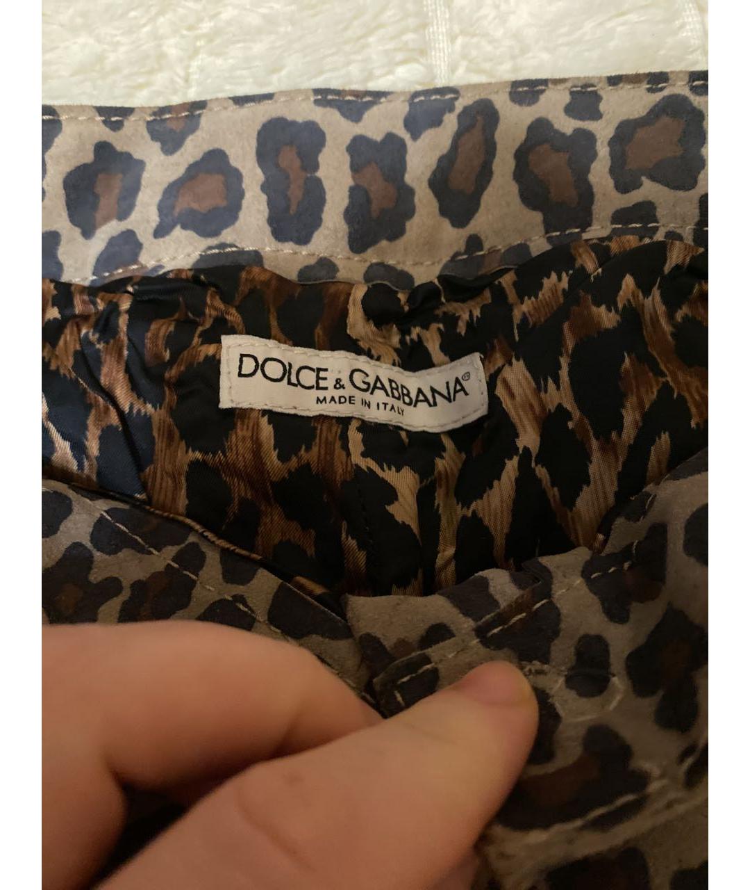 DOLCE&GABBANA Мульти замшевые брюки широкие, фото 3