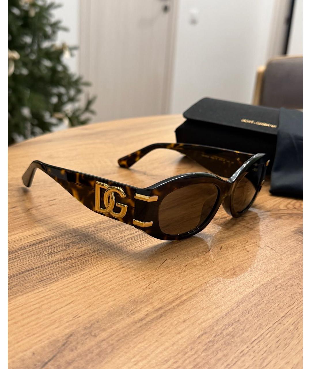 DOLCE&GABBANA Черные пластиковые солнцезащитные очки, фото 2