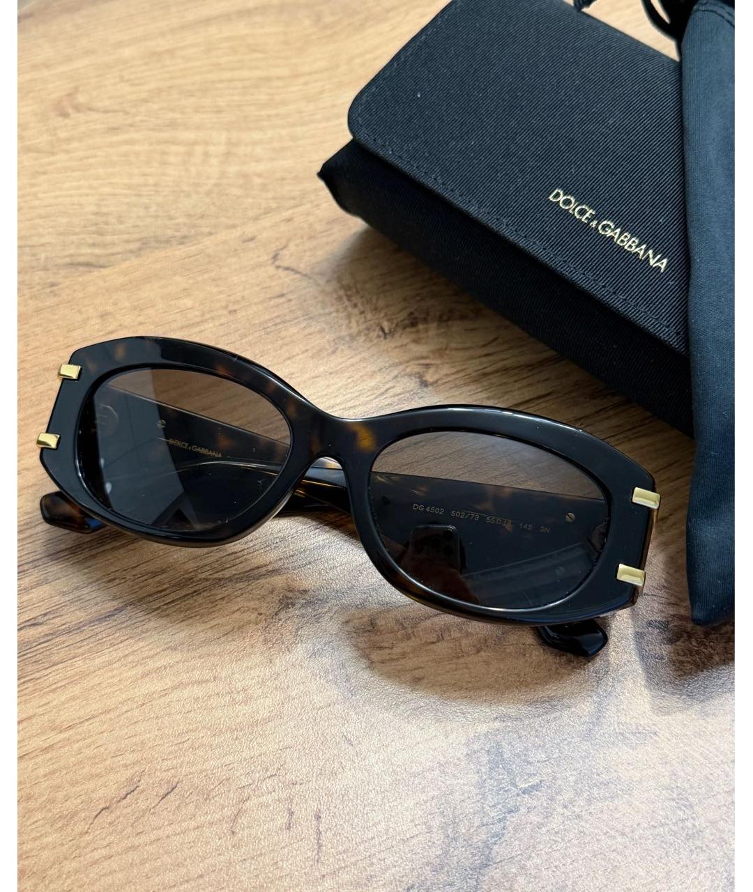 DOLCE&GABBANA Черные пластиковые солнцезащитные очки, фото 6