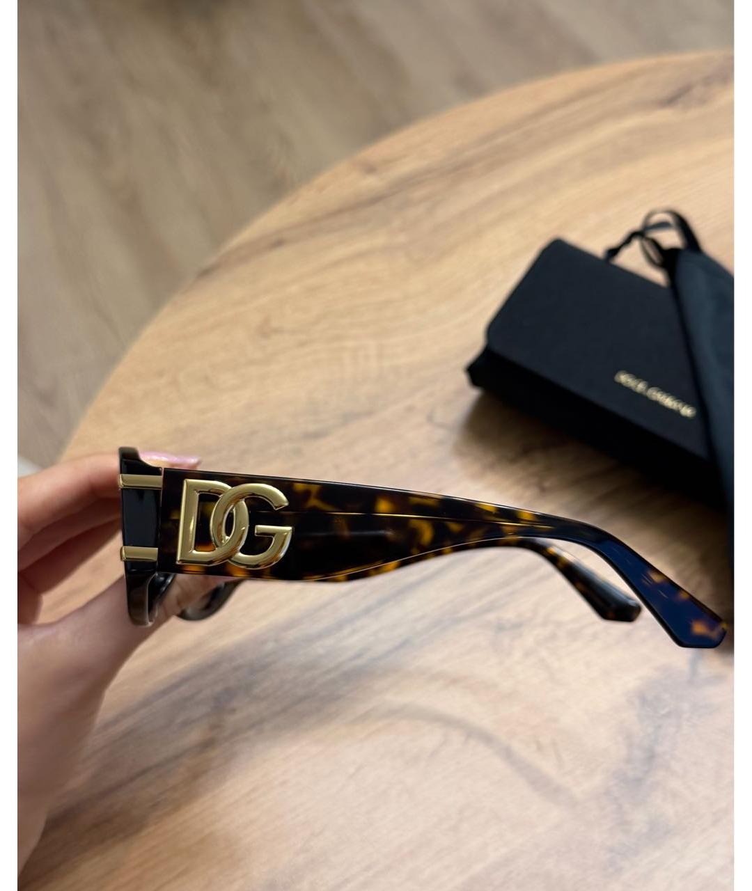 DOLCE&GABBANA Черные пластиковые солнцезащитные очки, фото 3