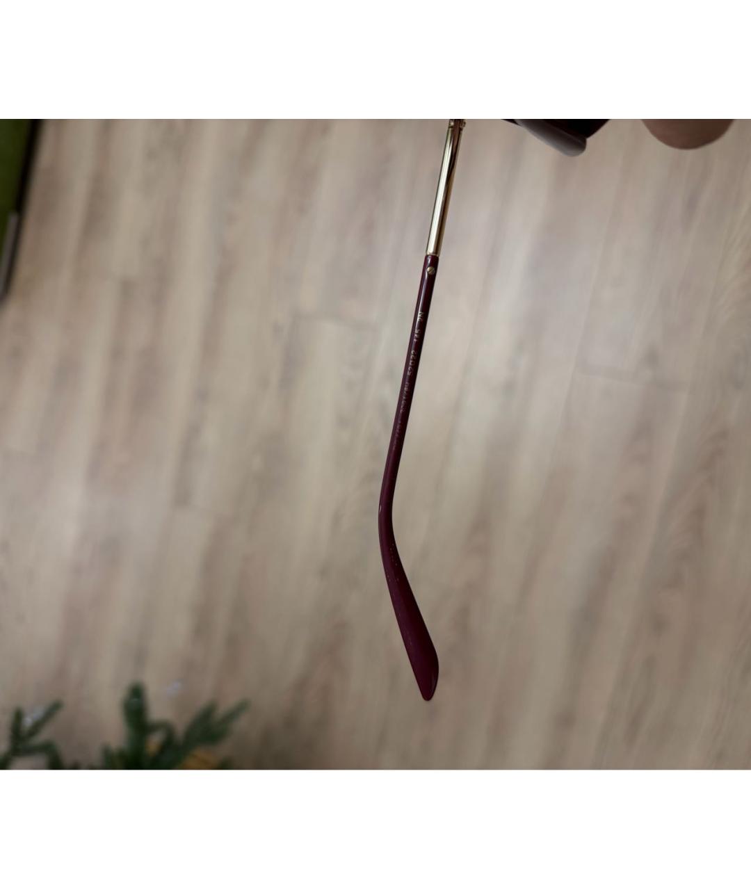 DOLCE&GABBANA Бордовые пластиковые солнцезащитные очки, фото 7