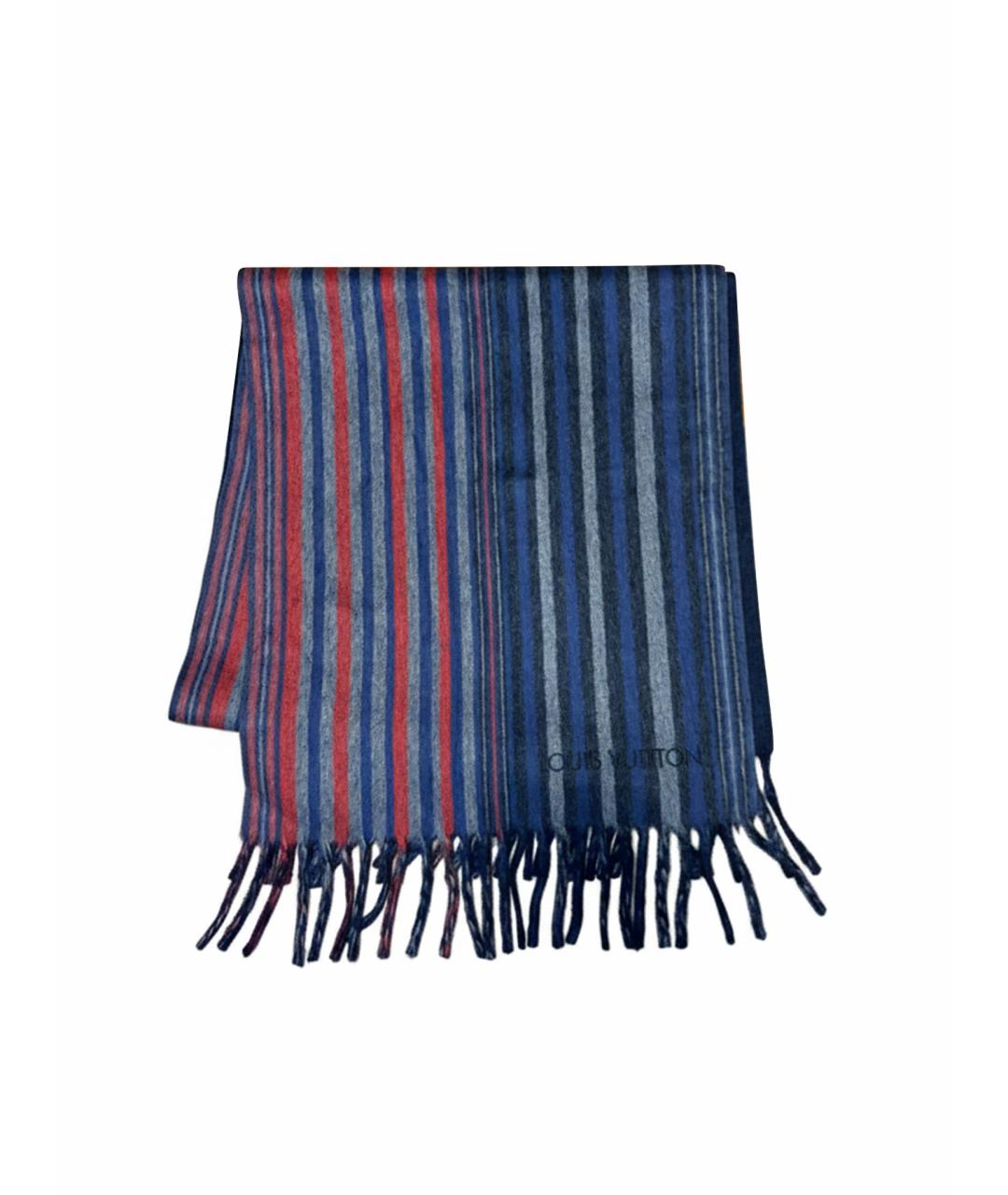 LOUIS VUITTON Темно-синий кашемировый шарф, фото 1