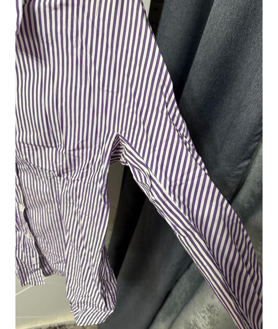 WEEKEND MAX MARA Фиолетовая хлопко-эластановая рубашка, фото 5
