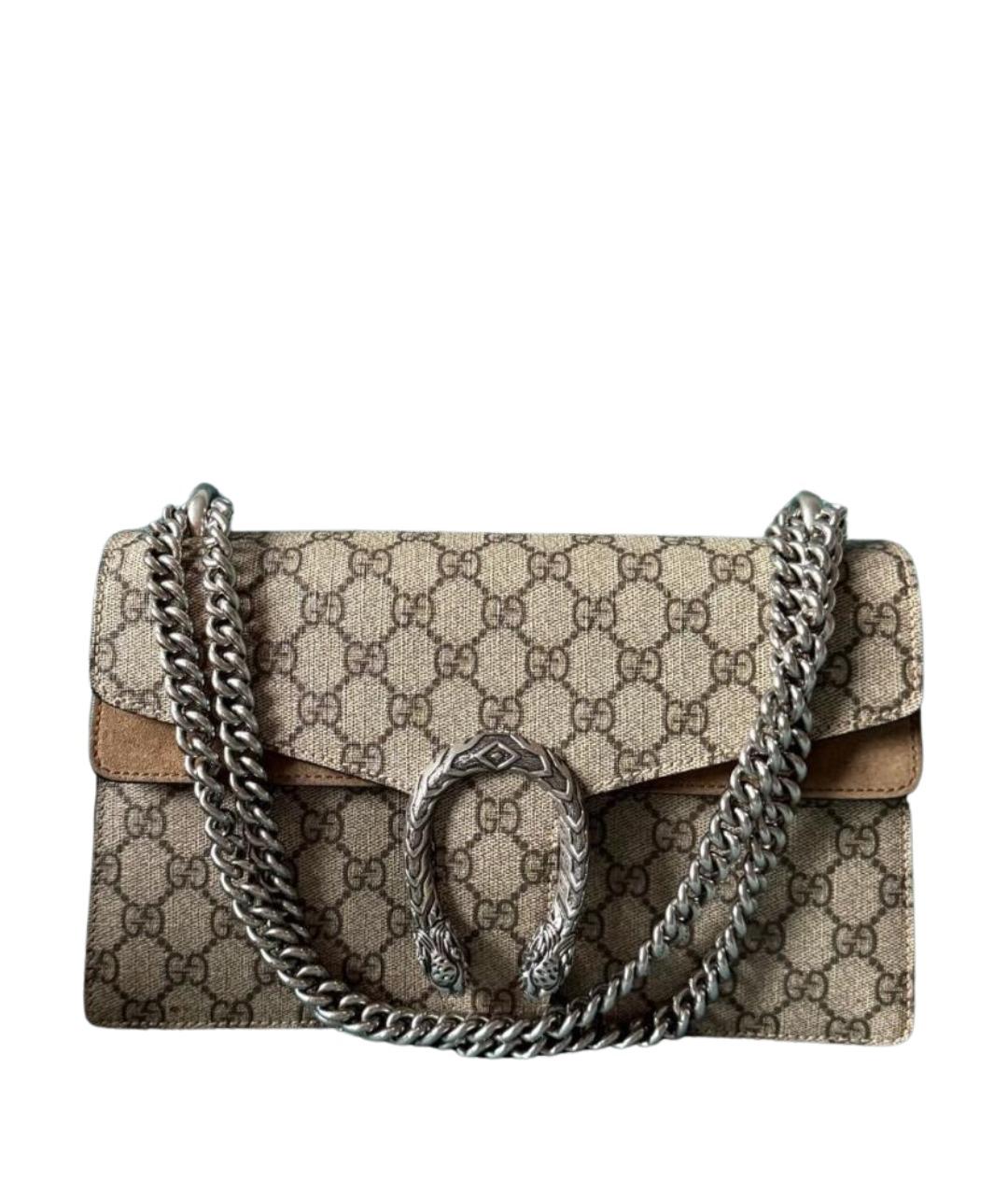 GUCCI Бежевая кожаная сумка через плечо, фото 1