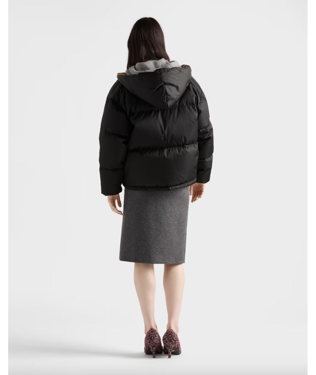PRADA Черный полиамидовый пуховик, фото 5