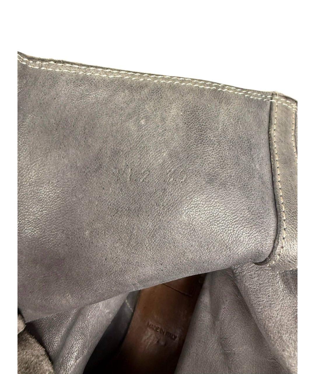 GUIDI Антрацитовые кожаные полусапоги, фото 6