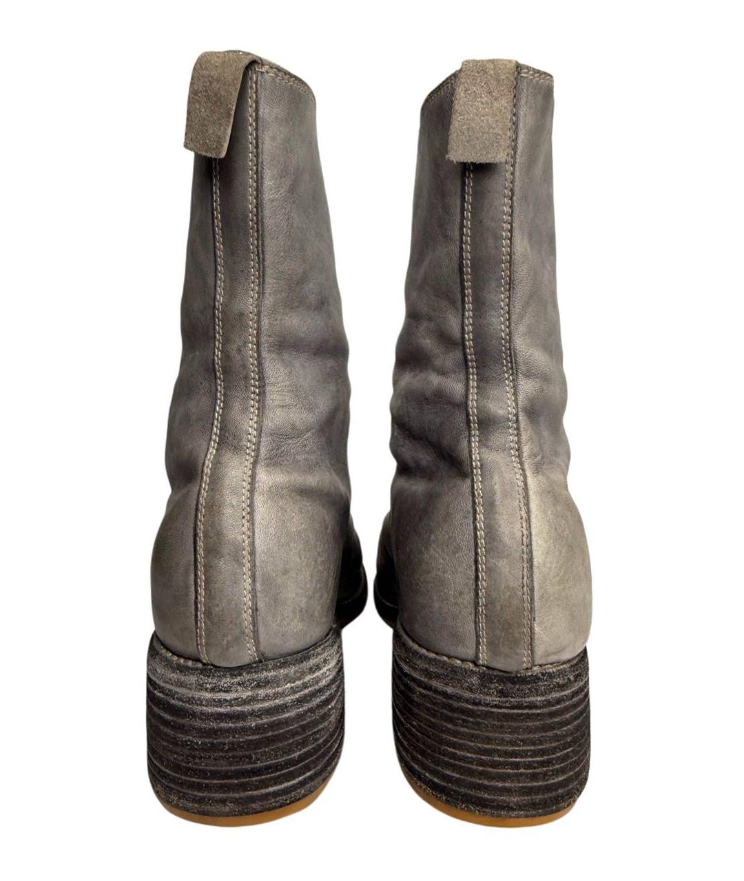 GUIDI Антрацитовые кожаные полусапоги, фото 5