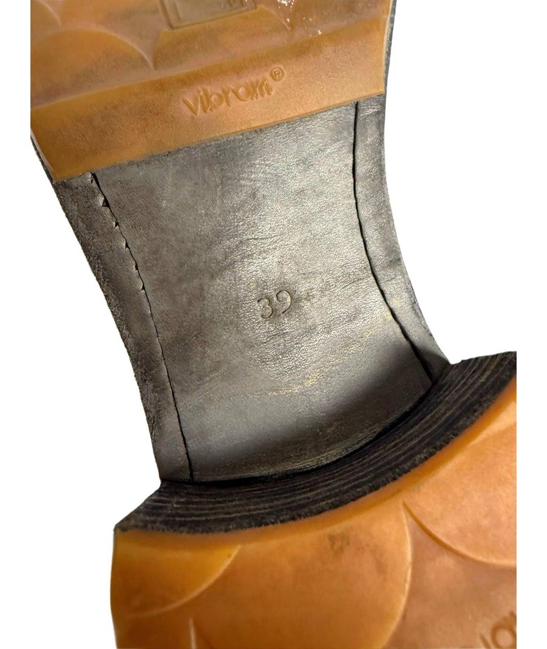 GUIDI Антрацитовые кожаные полусапоги, фото 7