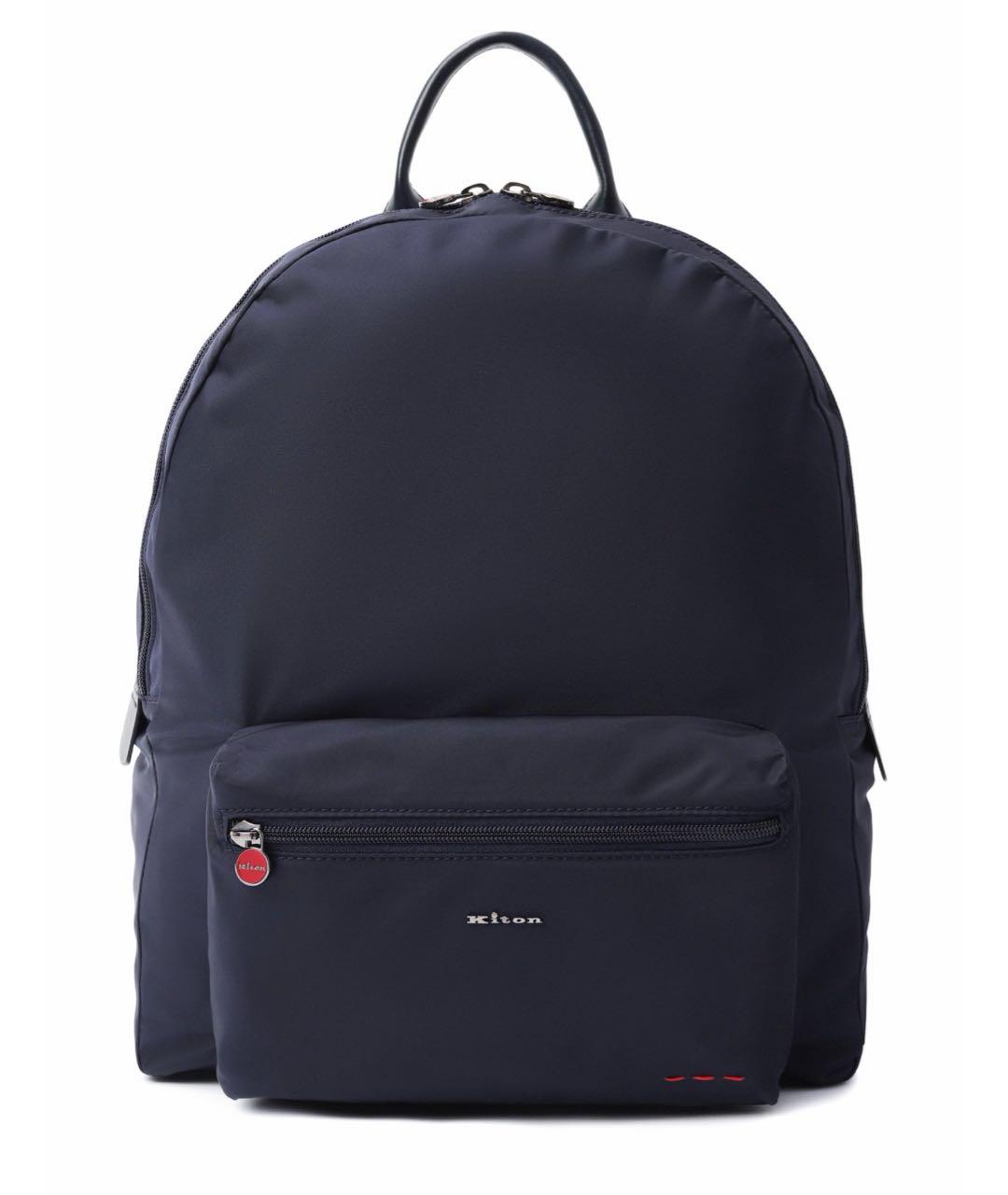 KITON Темно-синий тканевый рюкзак, фото 1