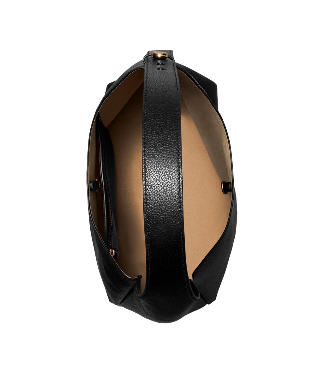 TORY BURCH Черная кожаная сумка через плечо, фото 3