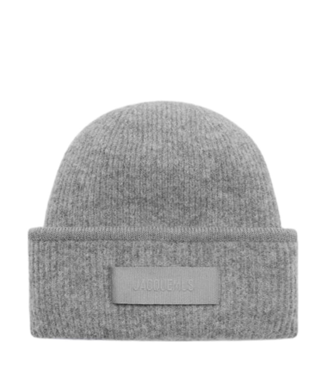 JACQUEMUS Серая шерстяная шапка, фото 1