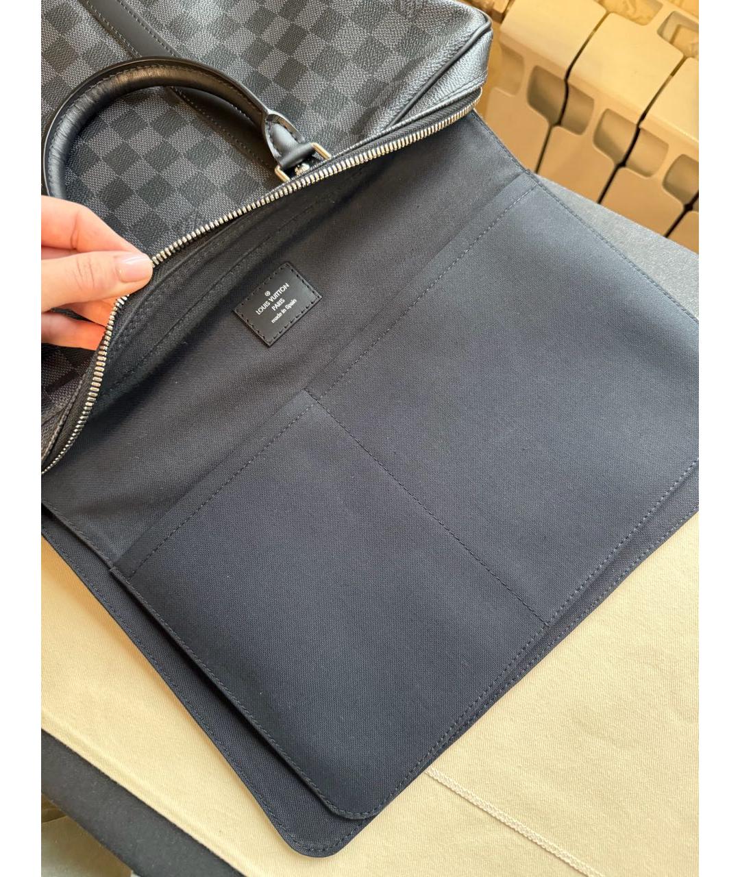 LOUIS VUITTON Серый портфель, фото 3