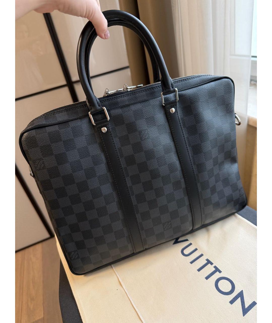 LOUIS VUITTON Серый портфель, фото 9