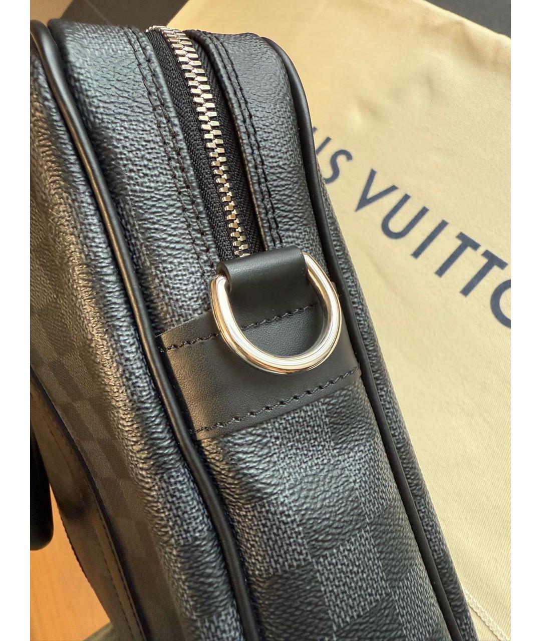 LOUIS VUITTON Серый портфель, фото 5