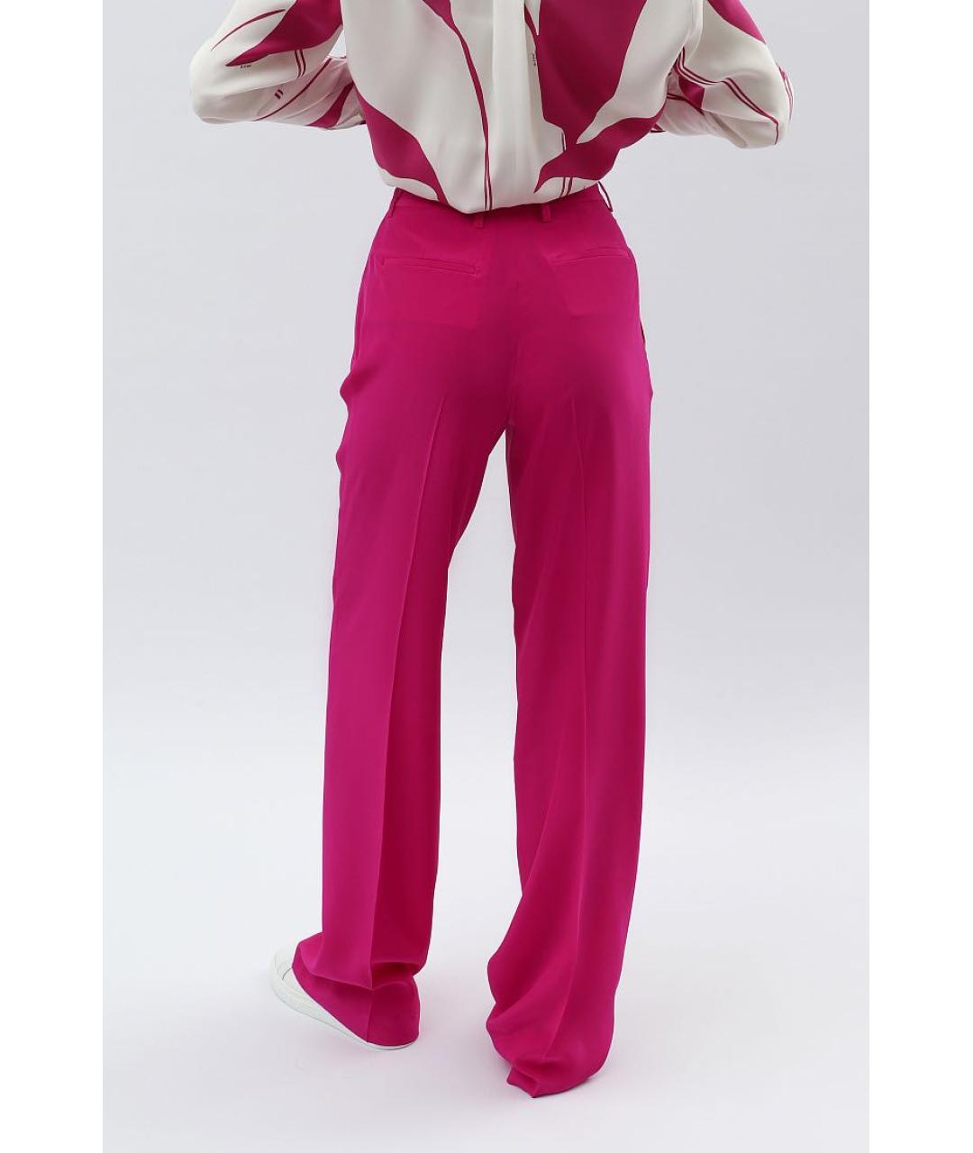 KITON Фуксия шелковые брюки широкие, фото 4